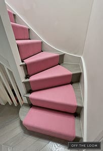 Off The Loom Morden Pretty Pink stair carpet.